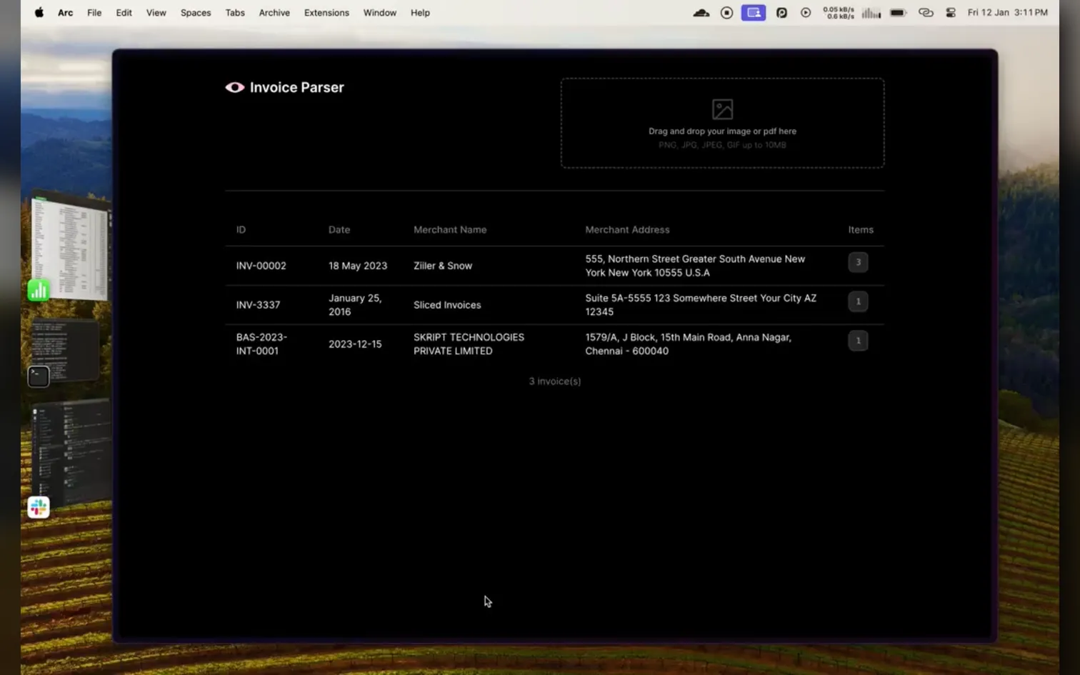 Using GenAI from S1 AI Suite for Tax Invoice Processing